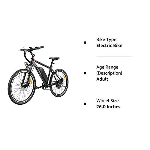Jasion EB5 Electric Bike for Adults with 360Wh Removable Battery, 40Miles 20MPH