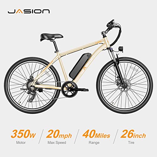 Jasion EB5 Electric Bike for Adults with 360Wh Removable Battery