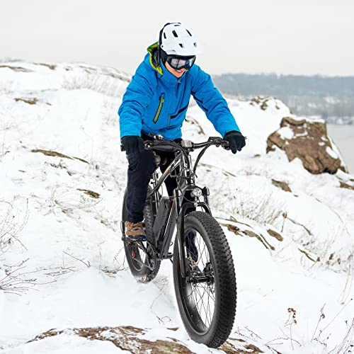PEXMOR Electric Bike for Adults, 26" Fat Tire Ebike Electric Bicycle for Adults