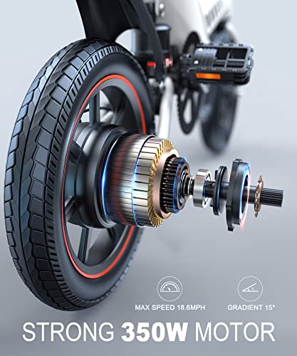 Sailnovo Electric Bike, Electric Bicycle with Upgraded 18.5mph Electric Bikes for Adults