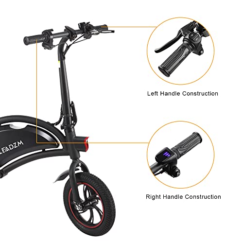 LEADZM Electric Bike for Adults, 12" EBike for Adults Electric Bicycle w/36V 6AH Battery