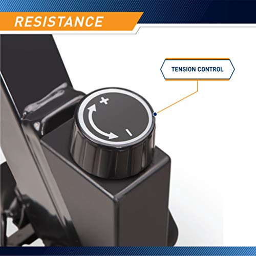 Marcy Foldable Recumbent Exercise Bike with High Backrest and Magnetic Resistance NS-653, Black White, One Size