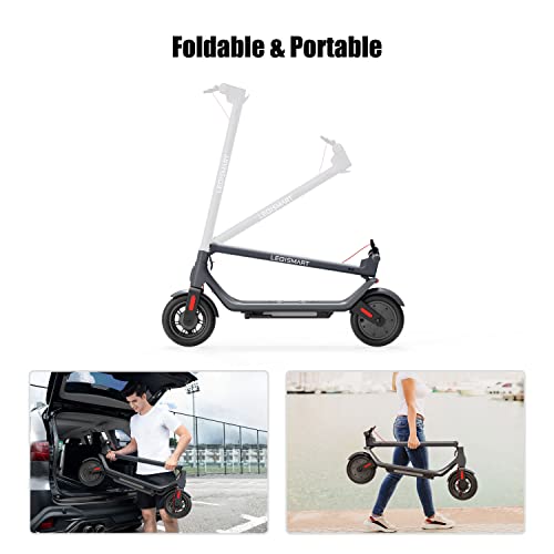 LEQISMART Electric Scooter-9" Pneumatic Tire, 15.5Miles Range,15.5 MPH,250W Motor