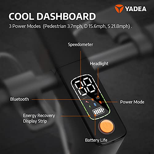 YADEA Electric Scooter Adults KS5 Pro, Max Speeds 21.8 MPH, 37.2 Miles Long Range