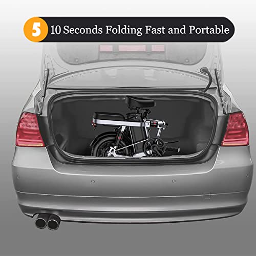 ENGWE T14 Folding Electric Bikes for Adults Teens 350W 19.2MPH 14" Fat Tire Mini Ebike