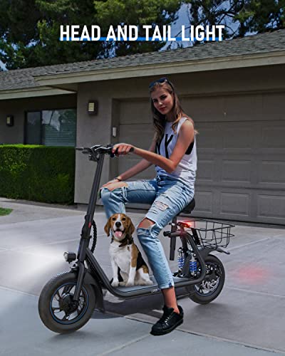 URBANMAX C1 Pro Electric Scooter with Seat, Adult Electric Scooters with Dual Shock Absorbers