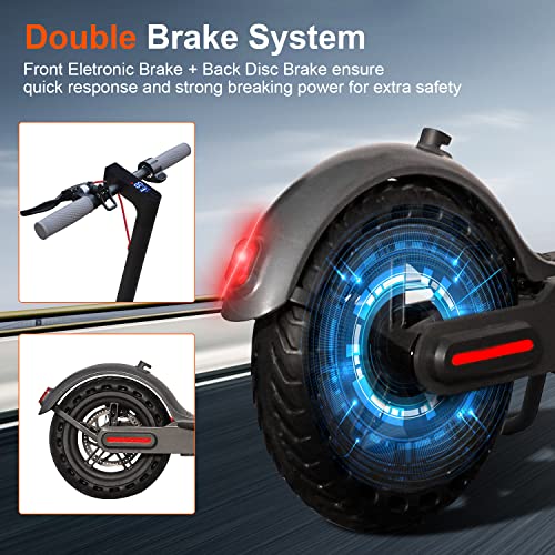 VOLPAM SP06 Electric Scooter, 8.5" Solid Tires, 19 Mph Top Speed, Up to 19 Miles Long-Range