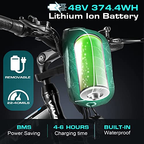 Vivi Electric Bike for Adults 26" Ebike, 500W Folding Electric Bike