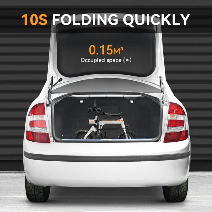 Jasion EB3 Electric Bike for Adults 21mph Folding Adults Electric Bicycles