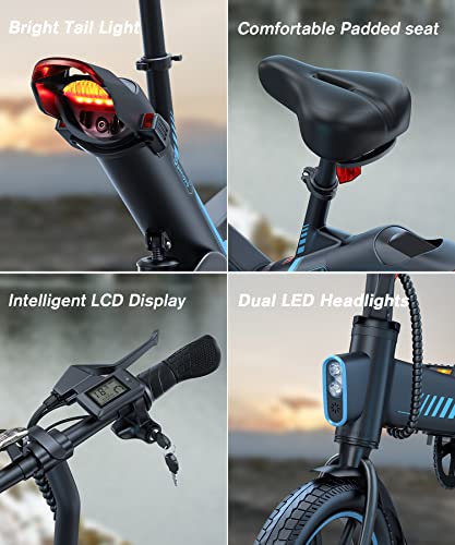 Sailnovo Electric Bicycle with 18.5mph for Adults Teens E Bike with Pedals