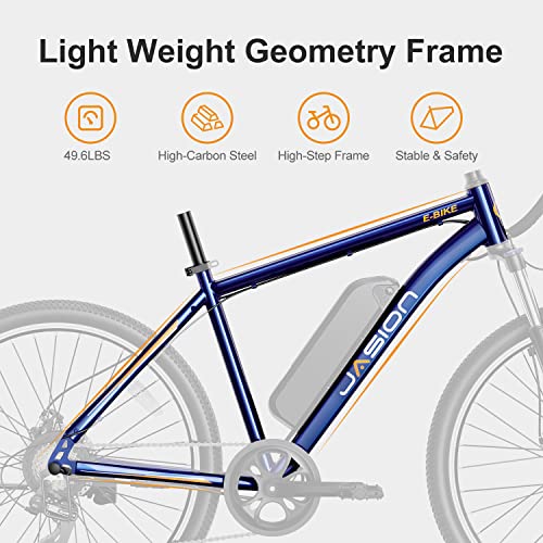 Jasion EB5 Electric Bike for Adults with 360Wh Removable Battery, 40Miles 20MPH