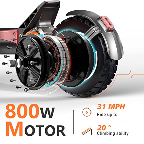 JOYOR S5 Electric Scooter, 800W Motor 10" Tires Up to 31 Mph & 34 Miles, Disk Brake Scooter