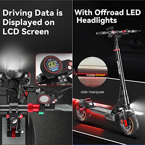 Electric Scooter for Adults, Electric Scooter with Seat, 10" Pneumatic Tires