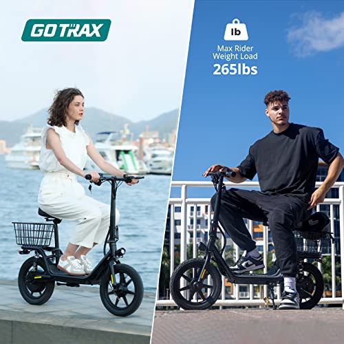 Gotrax FLEX Electric Scooter with Seat for Adult Commuter,16 Miles Range&15.5Mph Power by 400W Motor