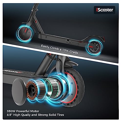 iScooter i9S Electric Scooter Adults and Teenages, 15 MPH, 12-18 Miles Range