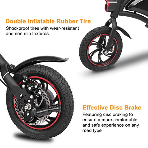 LEADZM Electric Bike for Adults, 12" EBike for Adults Electric Bicycle w/36V 6AH Battery