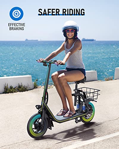 URBANMAX C1 Pro Electric Scooter with Seat, Adult Electric Scooters with Dual Shock Absorbers