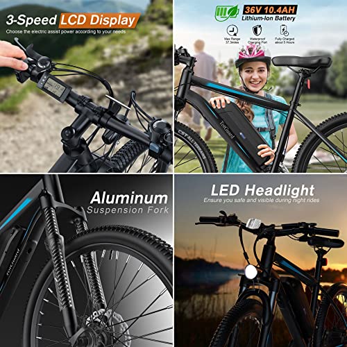 TotGuard Electric Bike for Adults, 26" Ebike 350W Bicycles, 19.8MPH Electric Mountain Bike