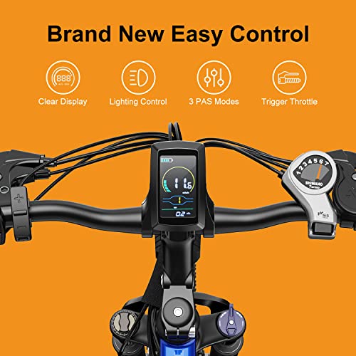 Jasion EB5 Electric Bike for Adults with 360Wh Removable Battery, 40Miles 20MPH