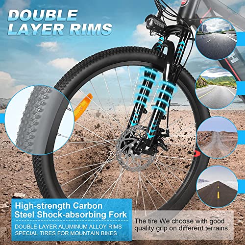 ZNH Electric Bike for Adults,ebike Up to 42 Miles, Mountain Electric Bicycle with Removable Battery